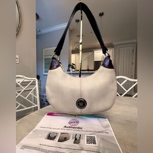 Vintage 90s Dooney and Bourkeโ Pebbled All Weather Leather Hobo Bag with COA